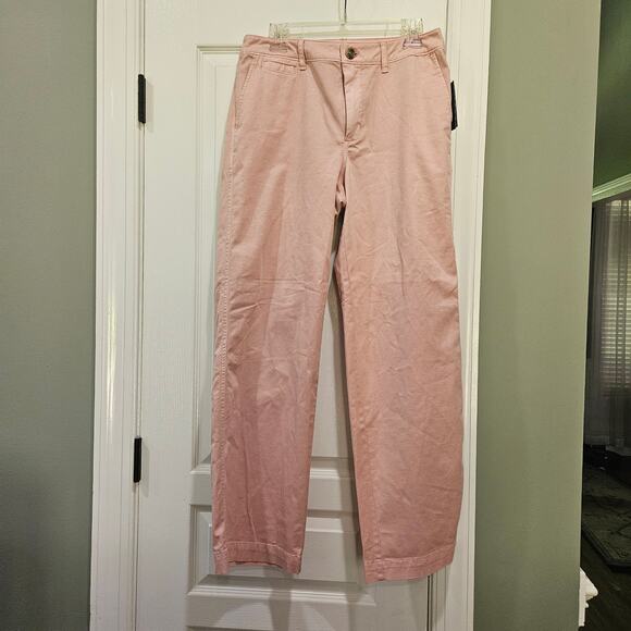 Universal Thread Women's Sz 10 Mid-Rise Straight Wide Leg Relaxed Chino Pant NWT - Picture 1 of 8